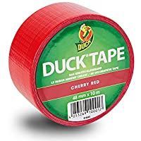 Ducktape 113855 Cherry Red Cinta Adhesiva de Tela- 48 mm x 9.1 m- Rojo